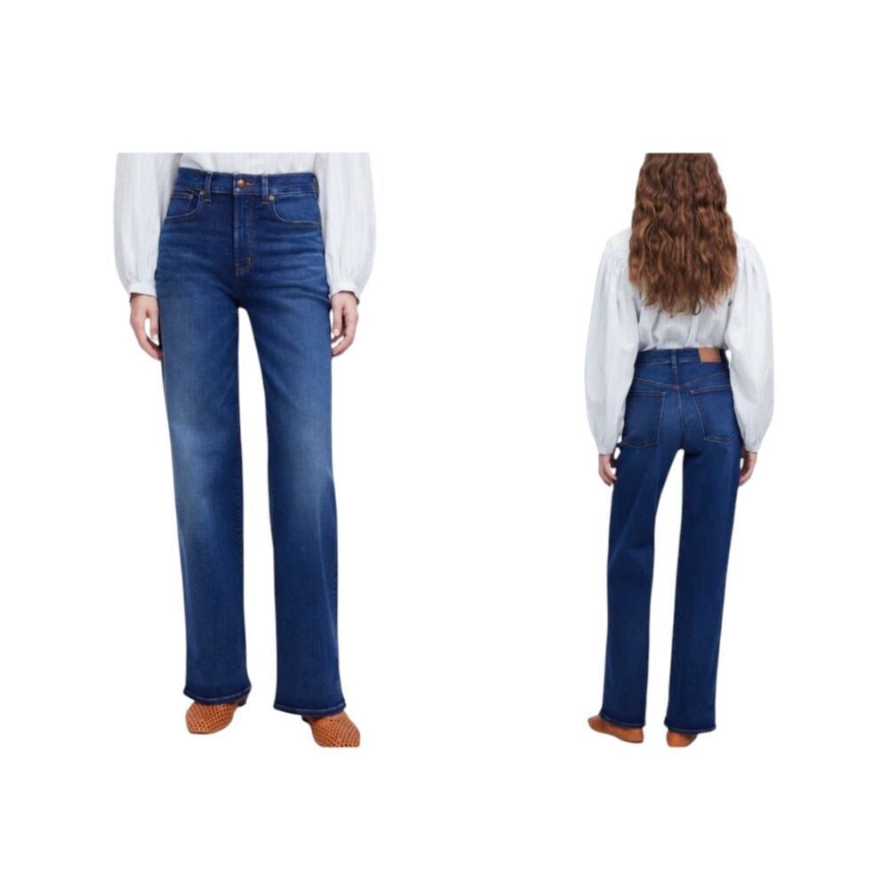 NWT Madewell The Petite Perfect Vintage Wide-leg Jean Pipestone Wash Blue 33P
